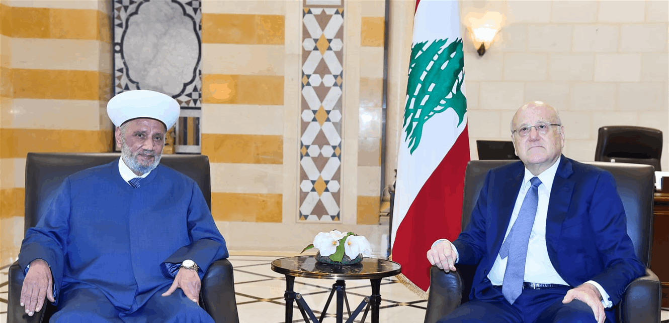 ميقاتي استقبل المفتي دريان: المرحلة تتطلب تعاون جميع القيادات من أجل مواجهة تداعيات العدوان على لبنان