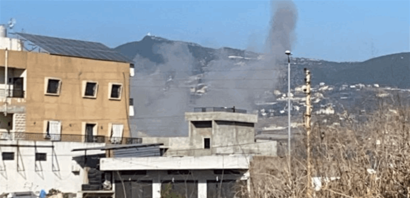 بالصورة.. غارة بصاروخ على محيط بلدية دير الزهراني لم ينفجر