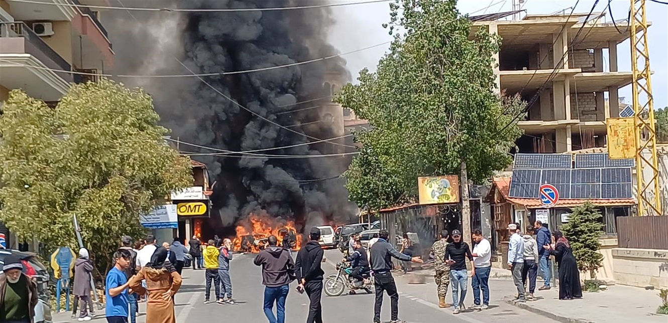 بالفيديو: حريق كبير في محطة الأيتام في الهرمل.. ووقوع إصابات 