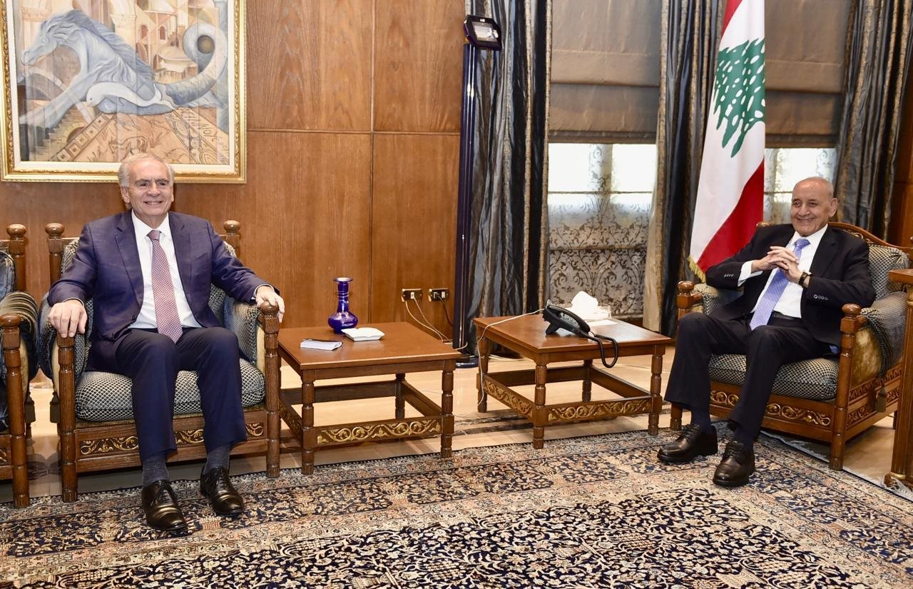 بري تابع الاوضاع العامة والمستجدات خلال استقباله ارنو 