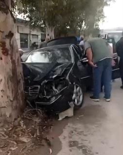 حادث سير على طريق عام الحاصباني وإصابة شخصين