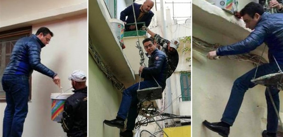 بالصور.. نقولا الصحناوي "يطرش" على "السقالة"!