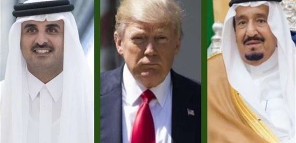 ترامب يتصل بالعاهل السعودي وأمير قطر