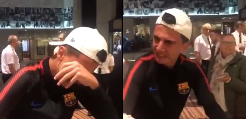  ميسي يتسبب في بكاء مشجع برشلوني!