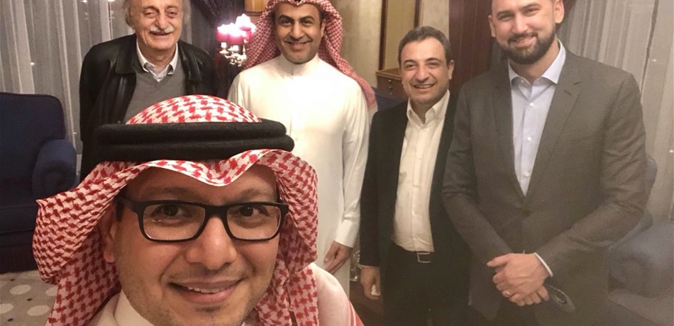 الصورة الأولى لجنبلاط في السعودية.. "سيلفي" مع البخاري والعلولا