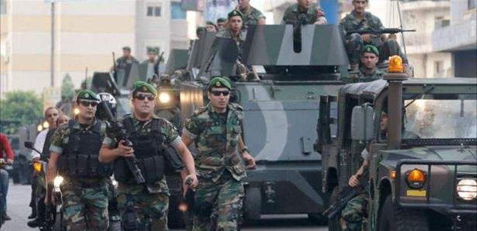 الجيش: دهم منازل مطلوبين وتوقيف أحدهم في محلة الأوزاعي