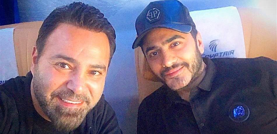 عاصي الحلاني يبارك لتامر حسني بـ"البدلة"!