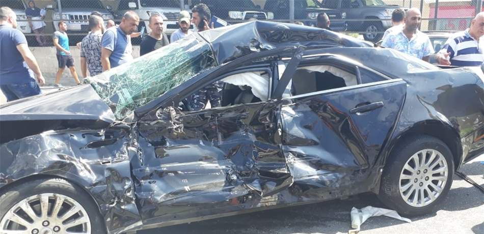 جريح بحادث سير على طريق شكا كفرحزير