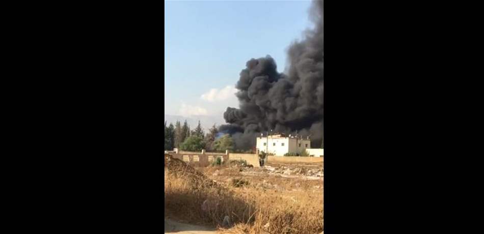 بالفيديو.. حريق داخل معمل للاسفنج في المرج بالبقاع