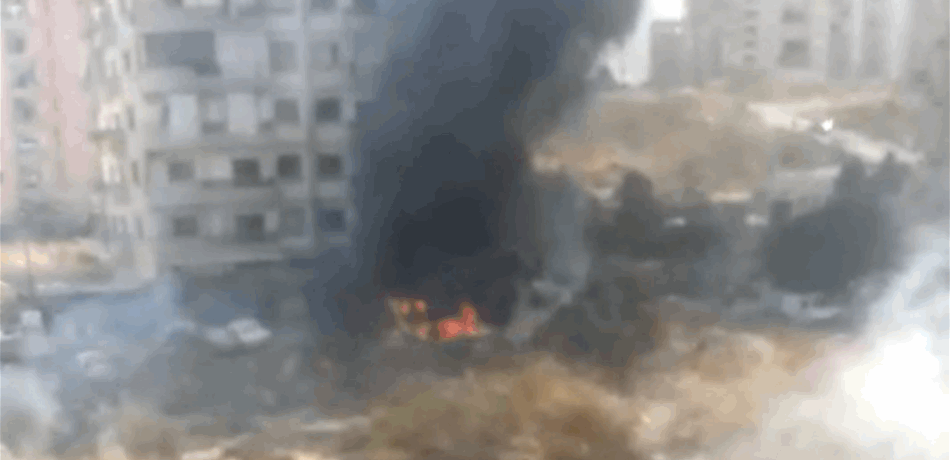 إخماد حريق في جبل محسن