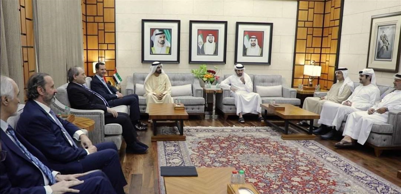 محمد بن راشد يستقبل الرئيس السوري: نحرص على اكتشاف مسارات جديدة للتعاون البنّاء مع سوريا