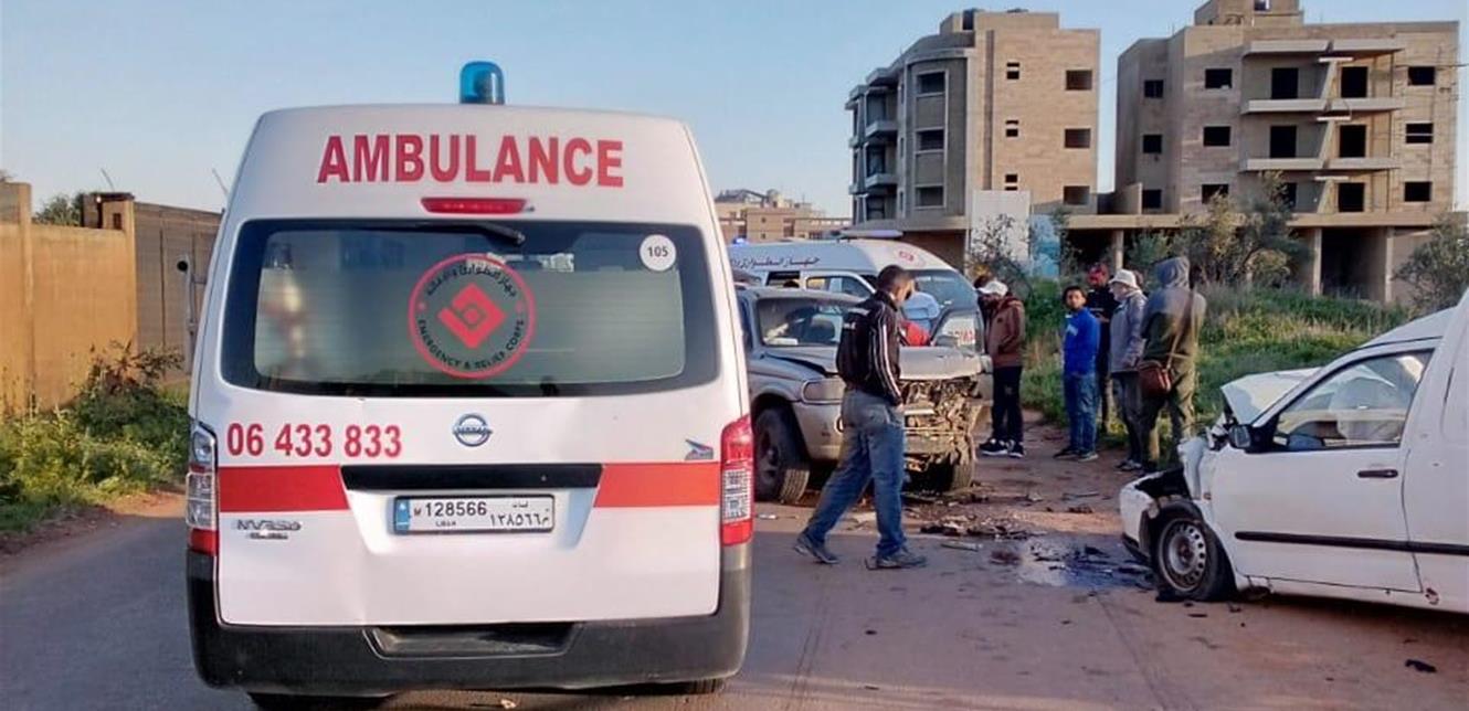 جريحان بحادث سير بين مركبتين في ابي سمراء