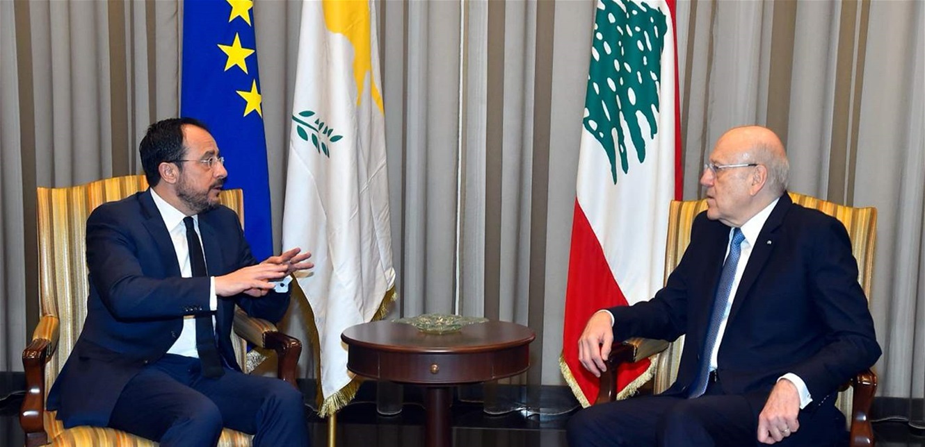 الرئيس القبرصي ورئيسة المفوضية الأوروبية في بيروت.. ومحادثات موسعة مع ميقاتي