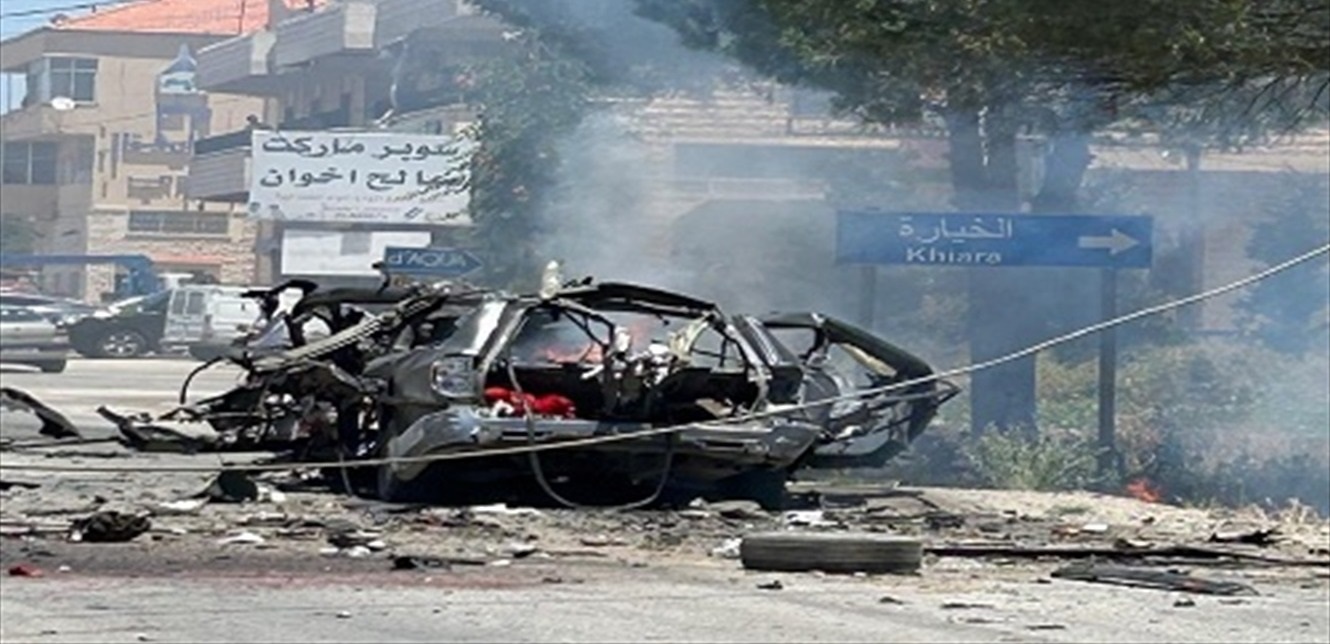 العدوّ الإسرائيليّ استهدف سيارة في البقاع الغربيّ... شاهدوا الفيديو