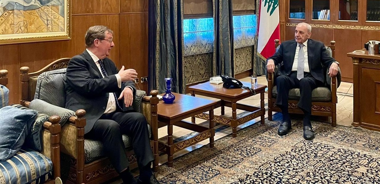 السفير البريطاني بعد لقائه بري: نواصل العمل على خفض التصعيد 