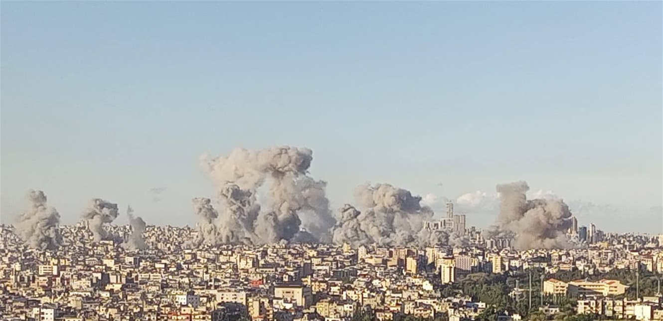 لأوّل مرّة... غارات عنيفة دفعة واحدة على الضاحية الجنوبية (فيديو)
