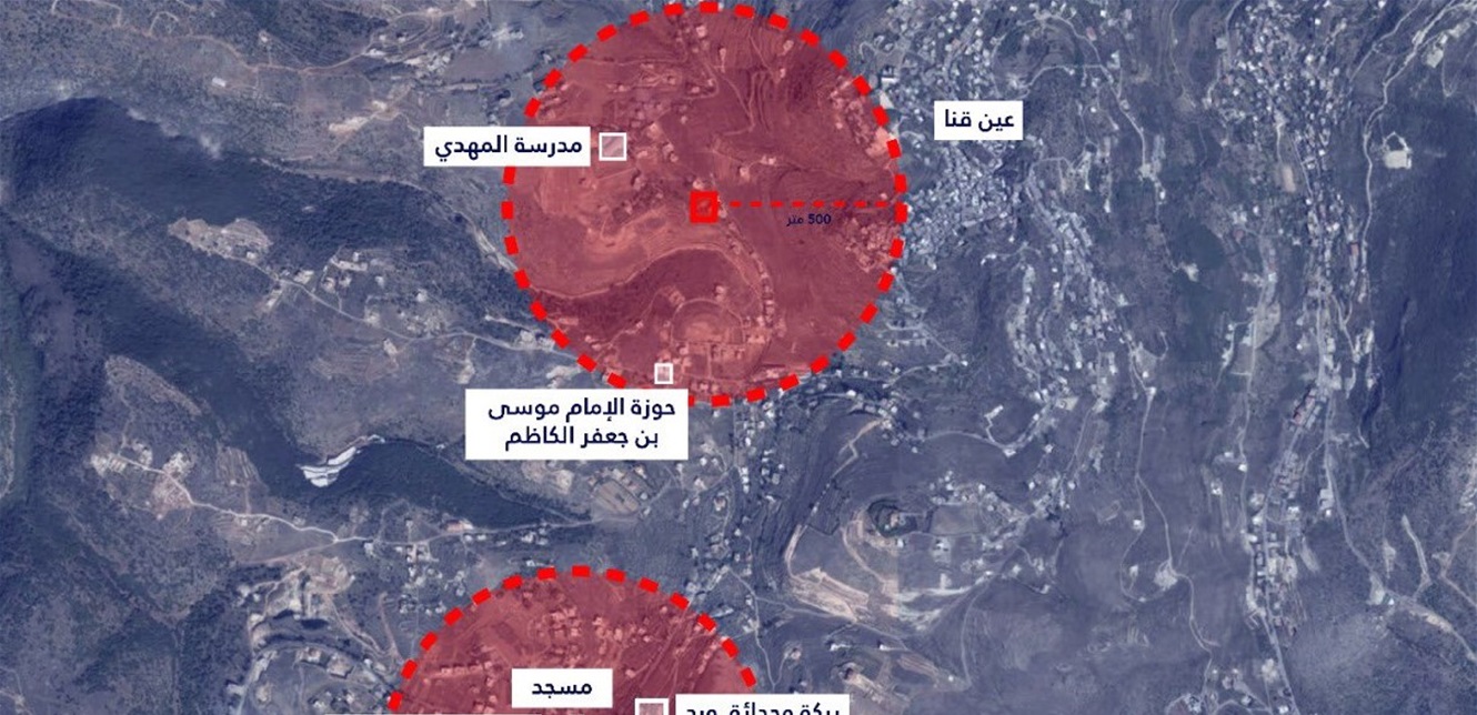 تزامناً مع قصف الضاحية.. تهديد إسرائيلي لعين قانا في الجنوب
