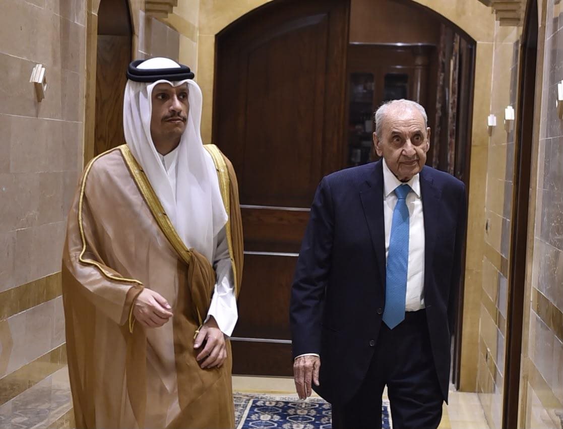  بري: الشكر لقطر حرصها الدائم على دعم سيادة لبنان وتحرير ارضه كاملة من الاحتلال الإسرائيلي