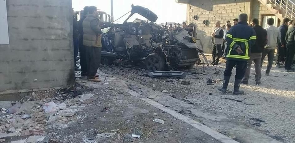 بالصور.. انفجار سيارة وسط أربيل