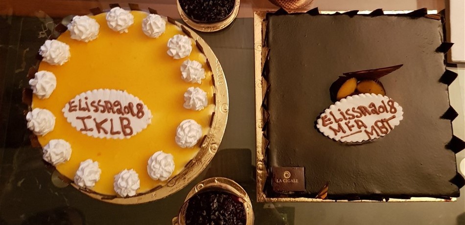 بالصور: إليسا تحتفل بتسجيل ألبومها.. والمفاجأة في عدد الأغاني! 
