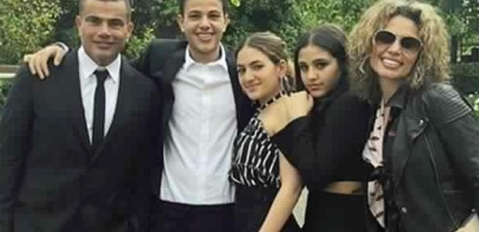 شاهد بالصور.. أول ظهور لعمرو دياب مع زوجته بعد شائعات الطلاق