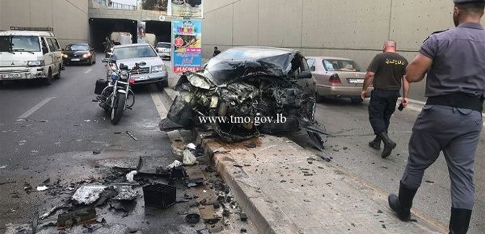 بالصور.. حادث سير مروع عند نفق شاتيلا باتجاه جسر المطار