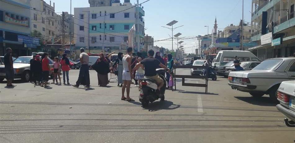 قطع الطريق في التبانة احتجاجاً على انقطاع المياه (صورة)
