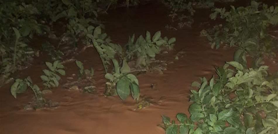 في يونين وسرعين.. السيول تتلف المزروعات
