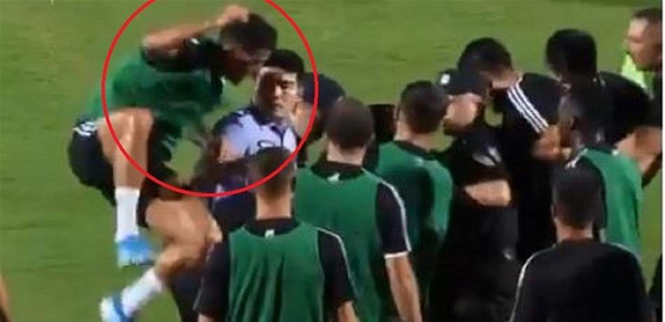رونالدو يقفز على شرطي لتحرير أحد المشجعين (فيديو) 