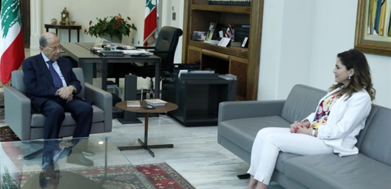 عون اطّلع على عمل وزارة الإعلام وأوضاع المدارس الكاثوليكية وتلقى برقيات تهنئة بالأضحى