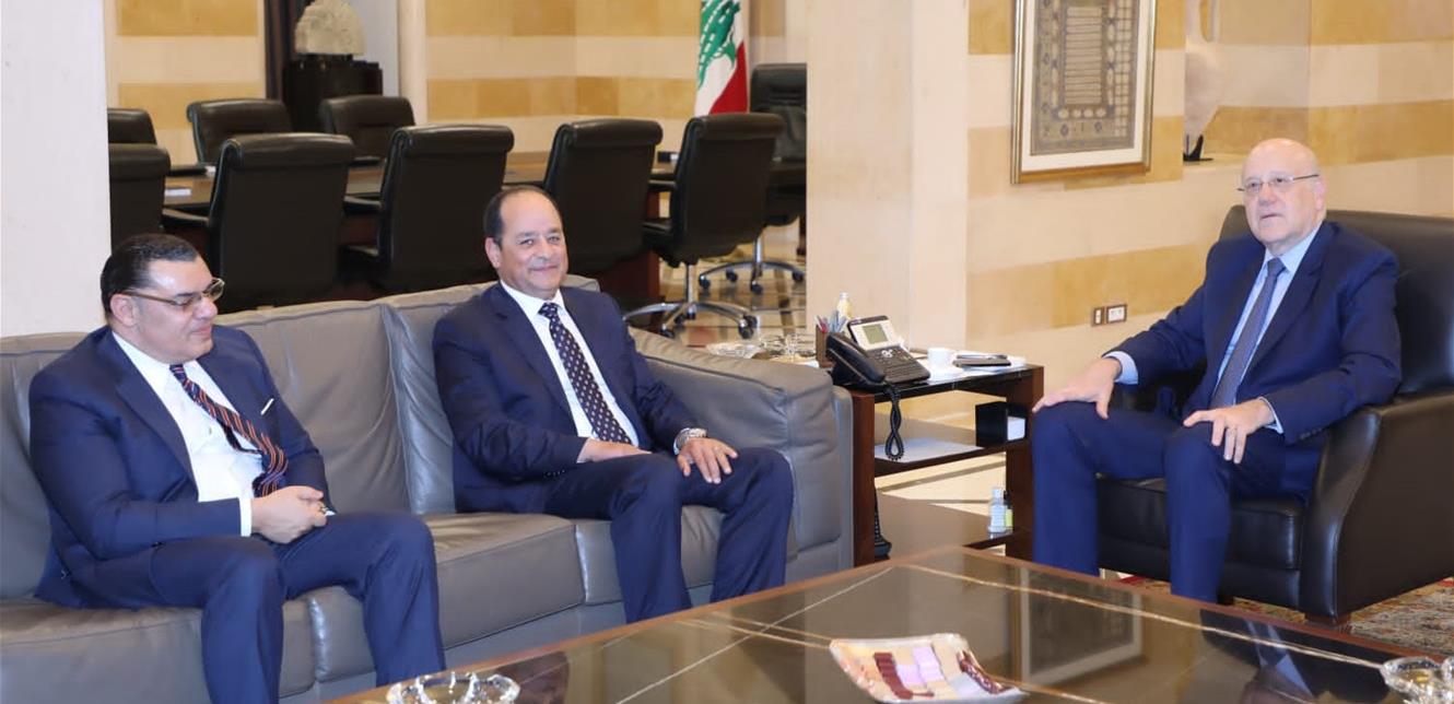 ميقاتي استقبل سفير مصر ورئيس مجلس ادارة الشركة المصرية القابضة للغازات الطبيعية