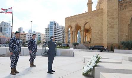 ممثل وزير الداخليّة وضع اكليلا على ضريح الشهيد وسام الحسن