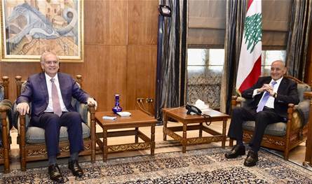 بري تابع الاوضاع العامة والمستجدات خلال استقباله ارنو 