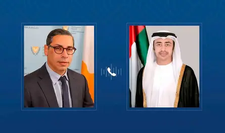 عبدالله بن زايد ونظيره القبرصي يبحثان تعزيز التعاون وتطورات الشرق الأوسط