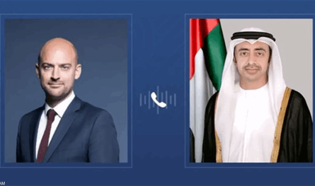 عبدالله بن زايد ووزير خارجية فرنسا يبحثان التطورات الإقليمية