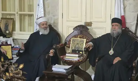 مفتي عكار عزي المطران منصور بضحايا كنيسة حمود في الاردن