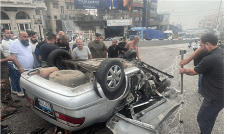 بالصور.. حادث سير مروّع عند مستديرة عاليه