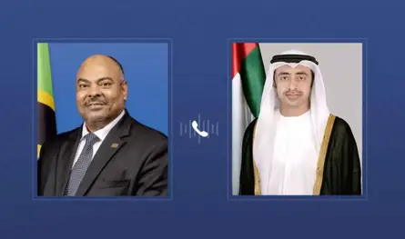 عبدالله بن زايد يبحث مع نظيره التنزاني تعزيز العلاقات الثنائية والتطورات الإقليمية