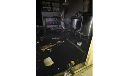 حريق في معمل للسكاكر في بلدة جديتا