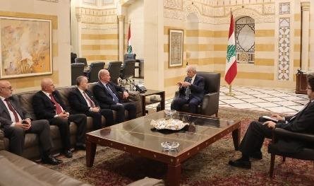 سلام استقبل النائب كميل شمعون على رأس وفد من حزب الوطنيين الاحرار